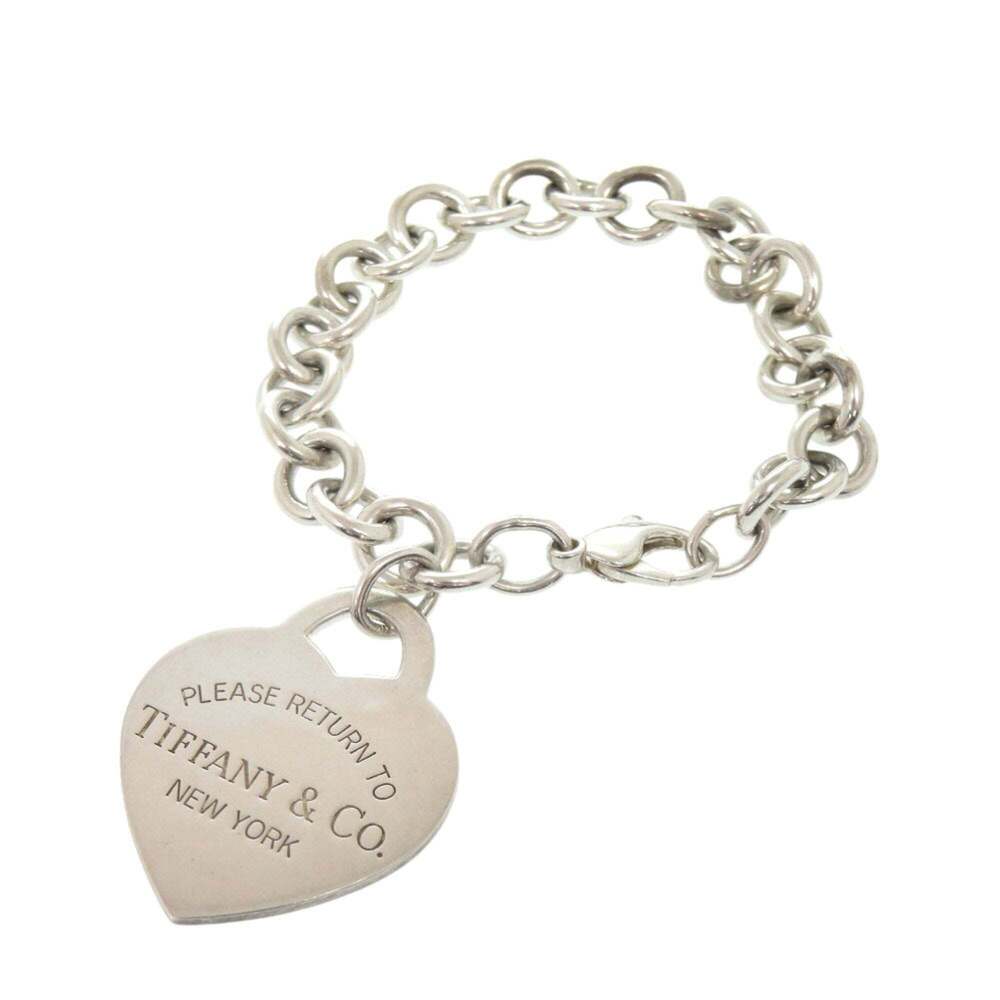 TIFFANY Silver Heart Charm Bracelet